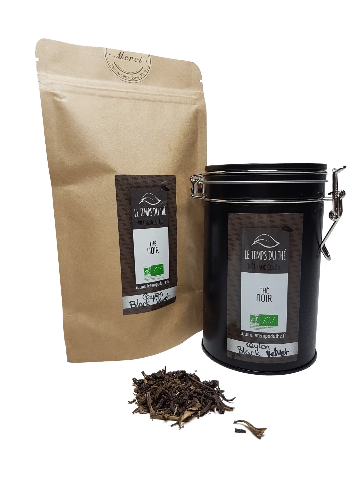 Thé noir bio - Thé de Ceylon Velours Noir - Le Temps du Thé
