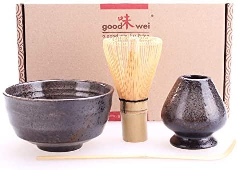 Goodwei Ensemble à Thé Matcha Japonaise avec Chasentate (Goma)