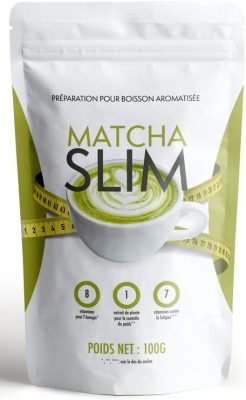 Matcha Slim Boisson Énergisante 100 g – Naturel, Sans Sucre, Thé Vert, Vitamine, Détox | 1 Pack