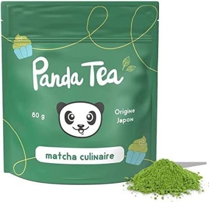 Panda Tea Thé Matcha De Qualité Culinaire | Poudre De Thé Vert Matcha Fine D&rsquo;origine Japonaise 80g | Pour Les Boissons Au Lait, La Pâtisserie Et La Cuisine.