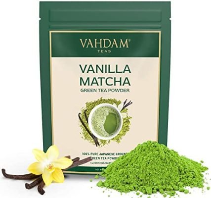 VAHDAM, thé vert à la vanille et au matcha (12 tasses) 25g | Poudre de thé Matcha 100% d&rsquo;origine japonaise PURE | 137x ANTI-OXYDANTS