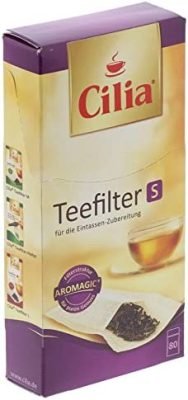Cilia 80 Filtres à Thé, Taille S, Sans Résidu dans La Tasse, Pour Préparation Individuelle (100 à 400 ml)