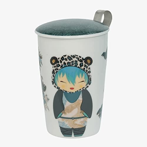 Eigenart Teaeve Little Animals Leo Tasse à thé avec infuseur et couvercle dans un coffret cadeau