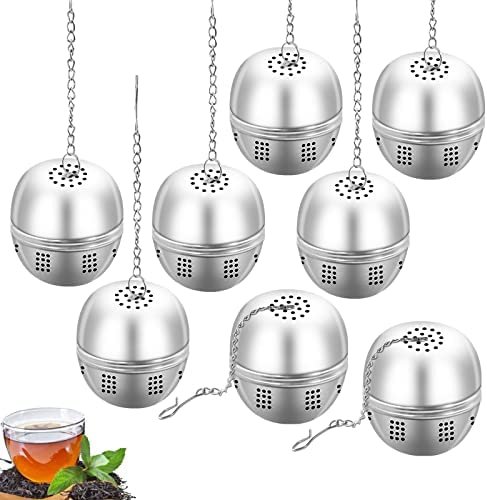 GZkedu 8 Pièces Filtre à Thé Boule à Thé, Infuseur à thé 304 Acier Inoxydable, Boule à Thé Avec 4 Crochet et Chaîne pour Thé, Épices et La Plupart Des Tasses et Théières(Argent) GZkedu 8 Pièces Filtre à Thé Boule à Thé, Infuseur à thé 304 Acier Inoxydable, Boule à Thé Avec 4 Crochet et Chaîne pour Thé, Épices et La Plupart Des Tasses et Théières(Argent)