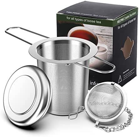 Geepen 2pcs Infuseur Thé, Boule à Thé Tiltre, Filtre The Pour Tasse Qualité Alimentaire, Passoire Compatible avec Théières et La Plupart des Tasses