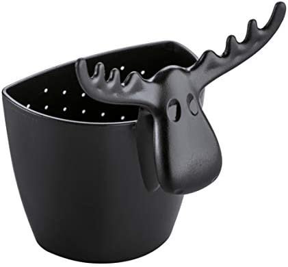 Koziol 3233011 Rudolf Passoire à thé Plastique Noir Opaque 6,6 x 7,3 x 9 cm