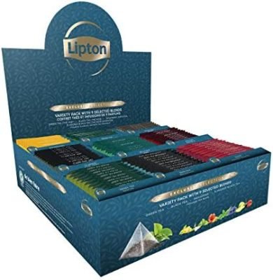Lipton Exclusive Collection Coffret Thés et Infusions, 9 Parfums Différents, Label Rainforest Alliance, 108 Sachets- 190,8g