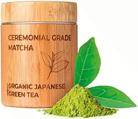 MATCHITA Poudre de Thé Vert Matcha Japonais Biologique Cérémoniale en Boîte Bambou (40g) – Goût Intense et Crémeux: pour Boissons chaudes et froides – Booste l&rsquo;énergie et la fonction immunitaire