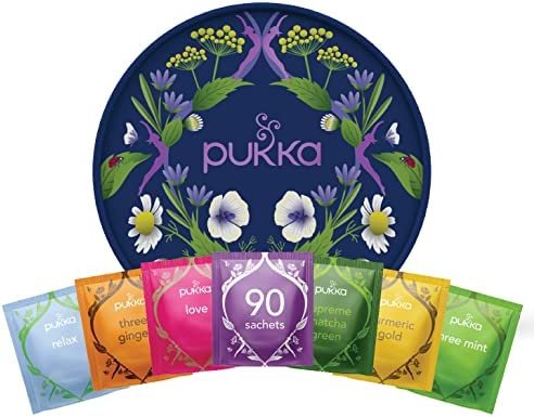Pukka Coffret Découverte Prestige, 6 Thés et Infusions Biologiques, 90 sachets Tisanes, Idée Cadeau Nouvel An Et Fêtes