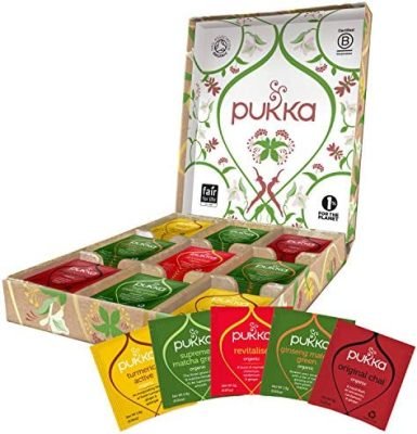 Pukka Coffret Vitalité, Assortiment de 5 Thés Et Infusions, 100% Bio et Commerce Equitable, 45 sachets Tisanes, Idée Cadeau Femme Saint Valentin