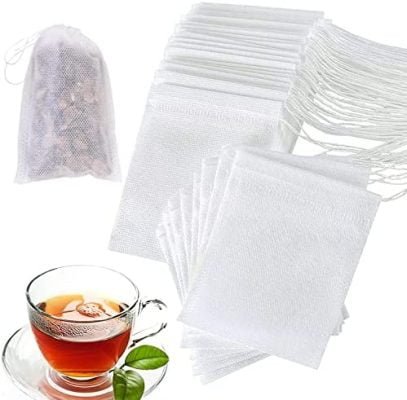 Sachet de Thé, Sac à Thé Jetable Sachets, 200 Pcs Sachet the a Remplir, Filtre à Thé Papier Jetable, Sachets Filtre à Thé Jetables, Filtre Sac pour Thé, Sachets de Thé Vide avec Cordon 7 x 9 cm