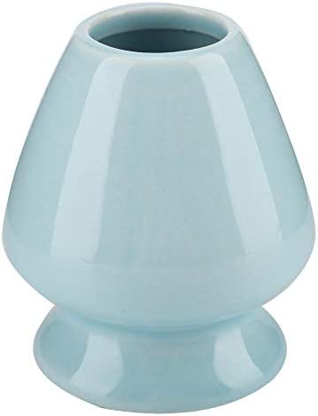 Support en céramique support – 1Pc Matcha Whisk Support Support en céramique pour bambou Matcha Chasen pour accessoires de service à thé(bleu)