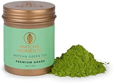 Thé Matcha Japonais | Thé Vert en Poudre au Japon | Renforce le Système Immunitaire | Matcha Green Tea from Japan | Idéal à Boire, pour Cuisiner et dans le Lait | Matcha Moments (30 GR)