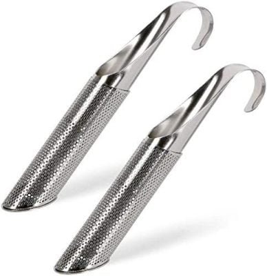 Vicloon Filtre à Thé,2pcs Infuseurs acier inoxydable Tube en Acier inoxydable Passoire à épices Herbes Filtre de Thé Et Couvercle Universel pour Théière, Mug, Tasse, Bouteille – Lot de 2