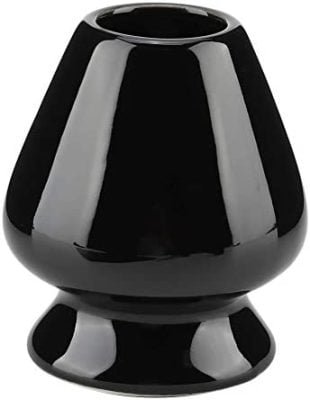 YUMILI Support de Fouet à Matcha – Support en céramique Chasen Stand Support de Fouet pour Bambou Matcha Chasen pour Accessoires de Service à thé(Le Noir)
