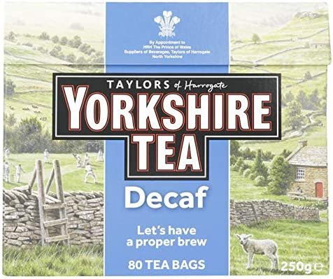 Yorkshire décaféiné sachets de thé 80 250g