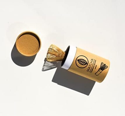 Youkoya – Fouet en bambou Chasen avec tube kraft respectueux de l&rsquo;environnement YK-BW Couleur Du Bois