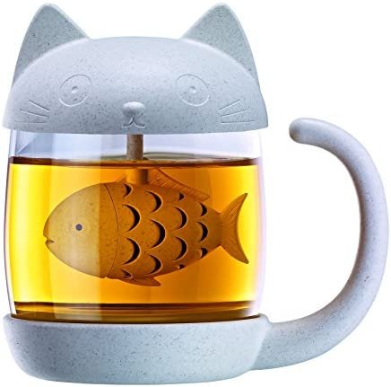 winkee Tasse à thé chat avec boule à thé – Tea Cup intégré