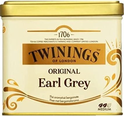 Twinings Of London Thé Original Earl Grey, aromatisé à la bergamote – La boîte de 200g