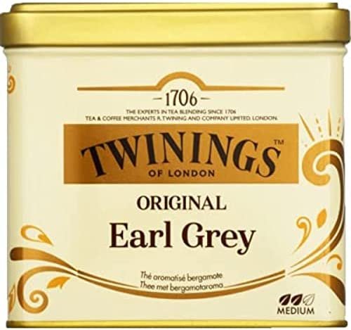 Twinings Of London Thé Original Earl Grey, aromatisé à la bergamote – La boîte de 200g