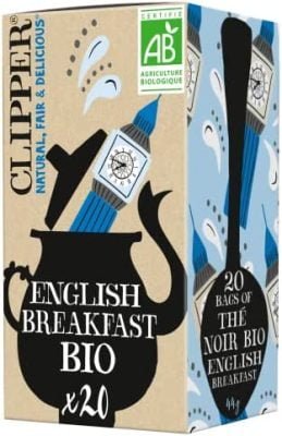 Clipper English Breakfast Thé Noir Bio, 20 sachets Clipper English Breakfast Thé Noir Bio, 20 sachets