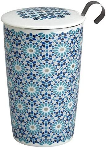 Eigenart Teaeve Tasse à thé avec passoire et couvercle, Andalusia Marine Lux Line dans un coffret cadeau Eigenart Teaeve Tasse à thé avec passoire et couvercle, Andalusia Marine Lux Line dans un coffret cadeau
