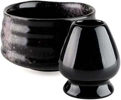 Ensemble de bols à matcha avec bol à matcha et support pour fouet – Kit de démarrage pour cérémonie du thé japonais traditionnel