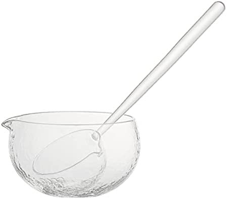 F Fityle Cuillère à Verre Matcha avec Bec Cérémonie Japonaise Service à thé Matcha pour