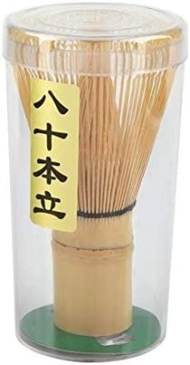 Fditt Fouet à thé en bambou naturel pour Chasen Que prépare l&rsquo;outil de brosse à poudre de Matcha(80 griffes)