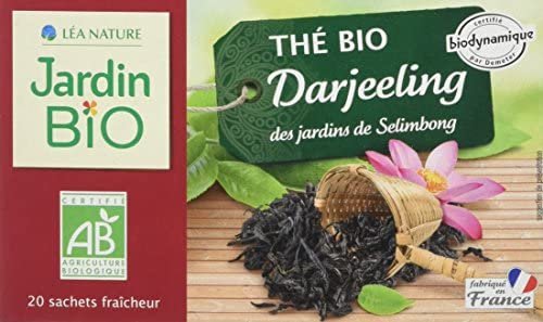 Jardin BiO étic – Thé noir Darjeeling – bio – Thé, infusion et jus – Certifié AB – Boite de 36g