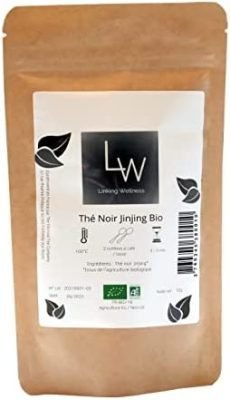 Linking Wellness – Thé Noir Jinjing OP Bio – Arômes et Senteurs Subtils – Riche en Vitamines, Minéraux et Antioxydants – 70 g