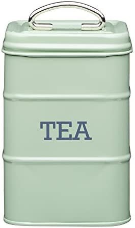 Living Nostalgia KitchenCraft – Boîte à Thé en INOX, Poignée en INOX, Style Vintage, Collection, 11 x 17 cm – Vert Pâle Living Nostalgia KitchenCraft – Boîte à Thé en INOX, Poignée en INOX, Style Vintage, Collection, 11 x 17 cm – Vert Pâle