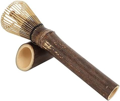 Matcha en bambou naturel, fouet à matcha fouet en bambou brosse à matcha fouet à poudre de thé fouet à matcha outil de brossage à long manche brosse de cuisine fouet à poudre(Bambou violet)