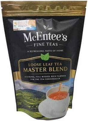 McEntee&rsquo;s Master Blend Thé en vrac – Sac de 250 g – Un mélange puissant et savoureux de thés noirs en vrac de Ceylan et du Kenya