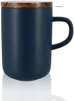 OGO LIVING – tisanière Juliet 475 ml – Idéale pour le thé et la tisane – Mug à thé en grès et couvercle en bois d’acacia – bleu – 7912015 OGO LIVING – tisanière Juliet 475 ml – Idéale pour le thé et la tisane – Mug à thé en grès et couvercle en bois d’acacia – bleu – 7912015