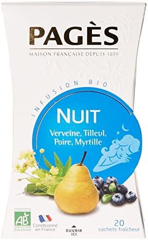 Pagès Thé Infusion Nuit Bio 20 Sachets Pagès Thé Infusion Nuit Bio 20 Sachets