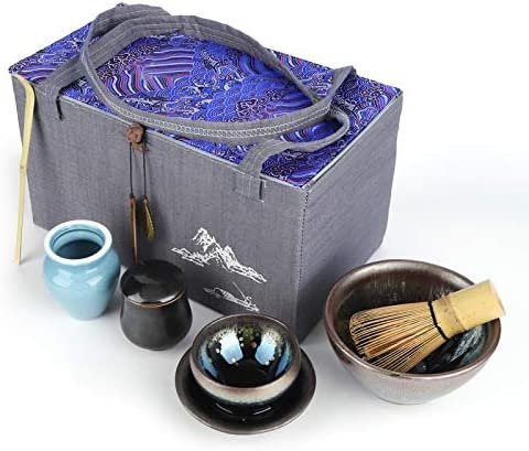 Shanrya Accessoires de thé Matcha, Service à thé Matcha, Cadeau de Porte-Fouet à thé de Style Japonais pour l&rsquo;apprenant de thé de Salon de thé ou la Maison Amateur(Oil Drop)
