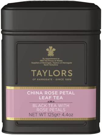 TAYLORS OF HARROGATE Thé de Chine Pétales de Roses 125 g – Lot de 2 TAYLORS OF HARROGATE Thé de Chine Pétales de Roses 125 g – Lot de 2