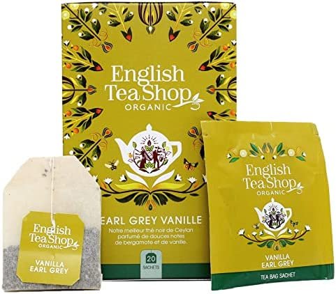 Thé Noir Earl grey Vanille Bio – English Tea Shop – 20 Sachets – 40g