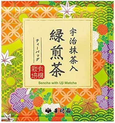 Thé japonais bio – Thé vert – Sencha avec Uji Matcha – 15 sachets