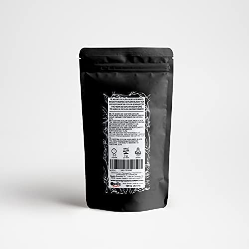 Thé noir Ceylan, décaféiné. Avec son goût classique de bergamote. Thé de Ceylan. Teneur maximale en caféine : 0.4% (100 Gr)