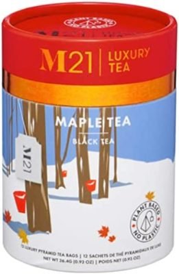 Thé noir à l&rsquo;érable de 12 sachets pyramide de luxe – aux arômes naturels du Canada – Les Trésors d&rsquo;érable