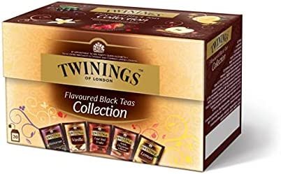 Thé noir aromatisé Collection Twinings 40g (5 variétés x 4 sachets)