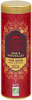 Thés de la Pagode – Thé Noir de Noël, Parfum Pain d’Épices – Thé Bio – Collection Indes et Merveilles – Édition de Noël Limitée – Boîte Métal de 85 Grammes Thés de la Pagode – Thé Noir de Noël, Parfum Pain d’Épices – Thé Bio – Collection Indes et Merveilles – Édition de Noël Limitée – Boîte Métal de 85 Grammes