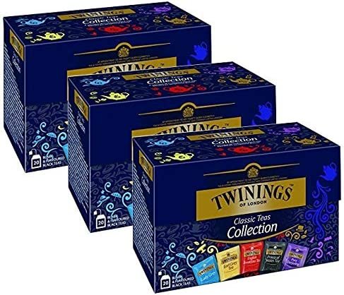 Twinings Collection de thé noir classique 3 x 20 sachets Twinings Collection de thé noir classique 3 x 20 sachets