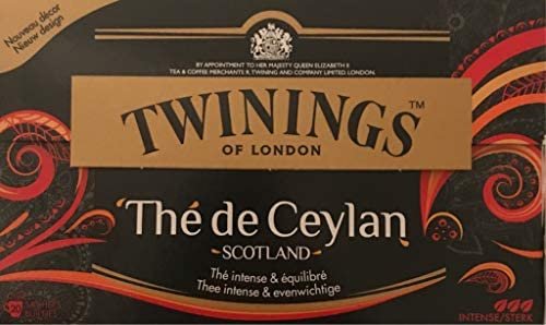 Twinings Thé de Ceylan Scotland la Boîte de 20 Sachets 40 g