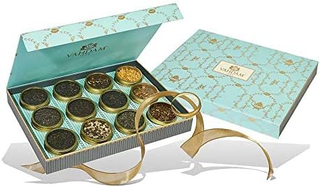 VAHDAM, Coffret assortiment de thés – Bloom, 12 thés dans une boîte-cadeau d&rsquo;échantillonneur de thé | d&rsquo;ingrédients naturels – Cadeaux d&rsquo;anniversaire pour femmes et maman