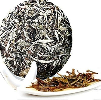 100g (0.22LB) Thé blanc parfumé de Caicheng Clair de lune Vieux thé de Puerh Thé cru de Puer Beauté Thé Vieille nourriture organique de thé Thé blanc de pivoine Thé cru