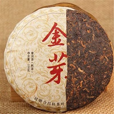 100g (0.22LB) Thé chinois Pu-erh cuit thé vert tire de la nourriture verte doré en bonne santé Thé noir nourriture saine verte Thé Puer Shu cha