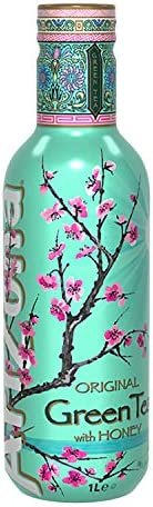 AriZona – Thé Vert Aromatisé au Miel – Nouvelle Formule Réduite en Sucre – Saveur et Bien-Être – Emballage Design – Pack de 6 Bouteilles PET 1L